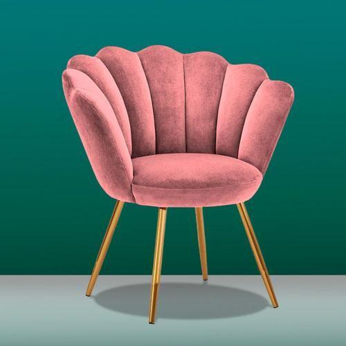 Fauteuil club - A23- Tissu - Rose