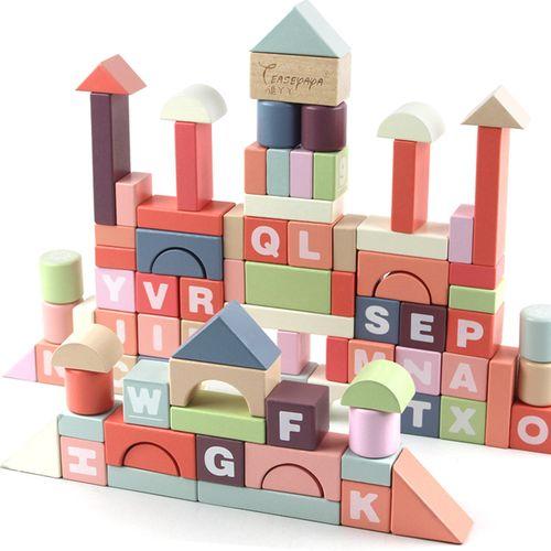 Blocs de Construction Créatifs En Bois Mignon Jeux de Formation Éducation Précoce Jouets D'apprentissage