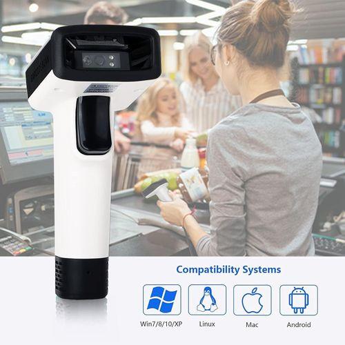 Scanner Codes-Barres 1D/2D/QR, USB Filaire, Plug & Play pour PC