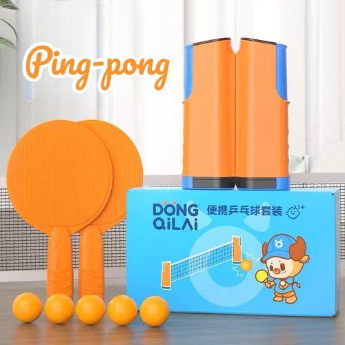 Filet de Ping Pong rétractable avec 2 Raquettes et 5 Balles