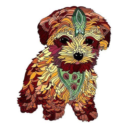 A5 Wooden Jigsaw Puzzles - Unique Dog Shaped Puzzle Toys