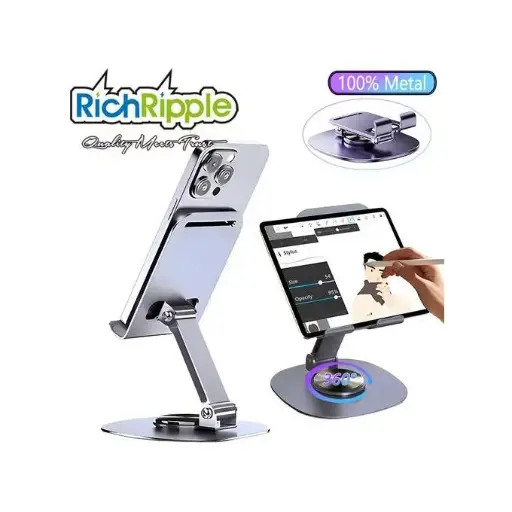 Violet Métal Desktop Téléphones & Tablettes Support Pliable