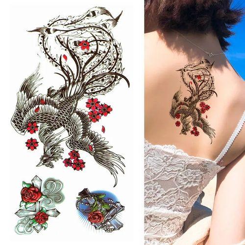 Tatouage Temporel couleur multicolore D002