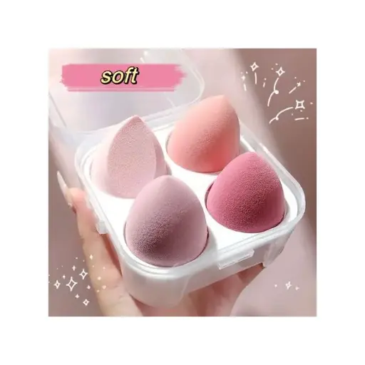 Maquillage éponge beauté mélangeur éponge rose 4 PCs / ensemble