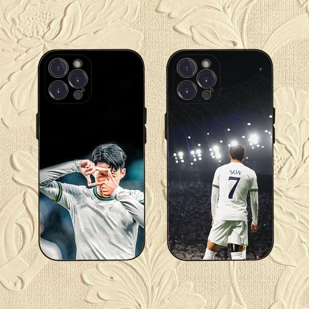 Sons Soccer – coque de téléphone h-heung m-ins, pour iPhone 16,se4,15,14,13,12,11,Pro,X,XS,Max,XR,Plus,Mini, coque noire souple