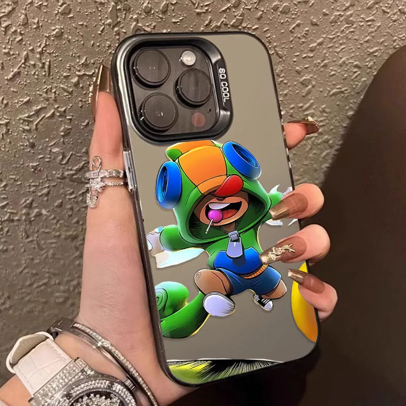 Coque de téléphone plaquée pour iPhone 16 15 14 13 12 11 Pro Max XS X XR 8 7 Plus SE 2020, jeu de dessin animé mignon, couverture rigide mate antichoc