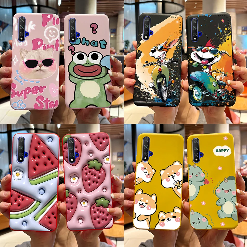 Pour Huawei Nova 5T étui Honor 20 YAL-L21 dessin animé grenouille couverture souple coque de téléphone en Silicone pour Huawei Nova 5T Nova5T Honor20 Fundas