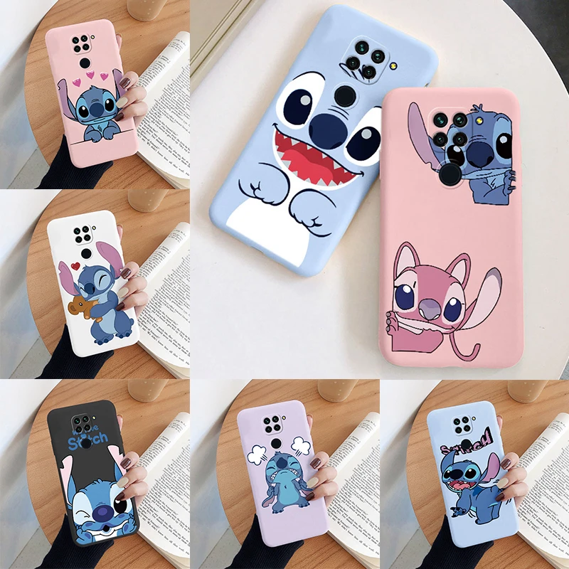 Lilo point coque de téléphone pour Redmi Note 9 4G caméra protéger couverture souple Silicone mignon dessin animé Funda pour Redmi Note 9 Note9 4G Capa