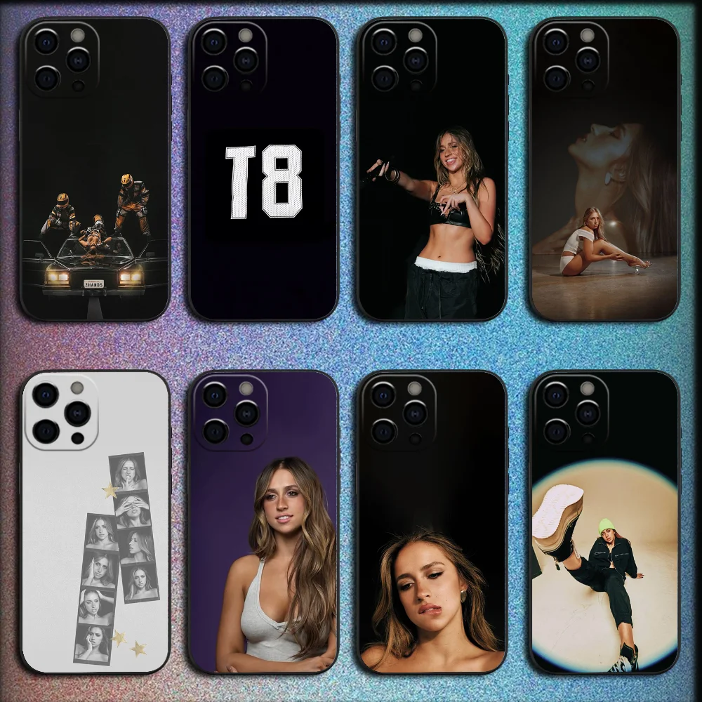 Coque de téléphone Singer t-tate McRae pour iPhone 16,15,14,13,12,11,Pro,X,XS,Max,XR,Plus,Mini, coque noire souple
