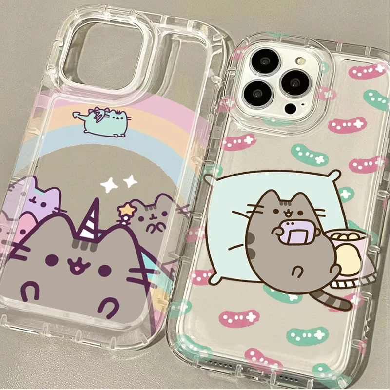 Coque transparente Cartoon Pusheen Cat, étui pour Xiaomi 13T, 12T, 14, 13, 12 Pro, 10, 11 Lite, 5G, NE, POCO X6, X5 Tage, IGHTBERY, NDavid, F3, F4, F5, F6 Pro, M5S