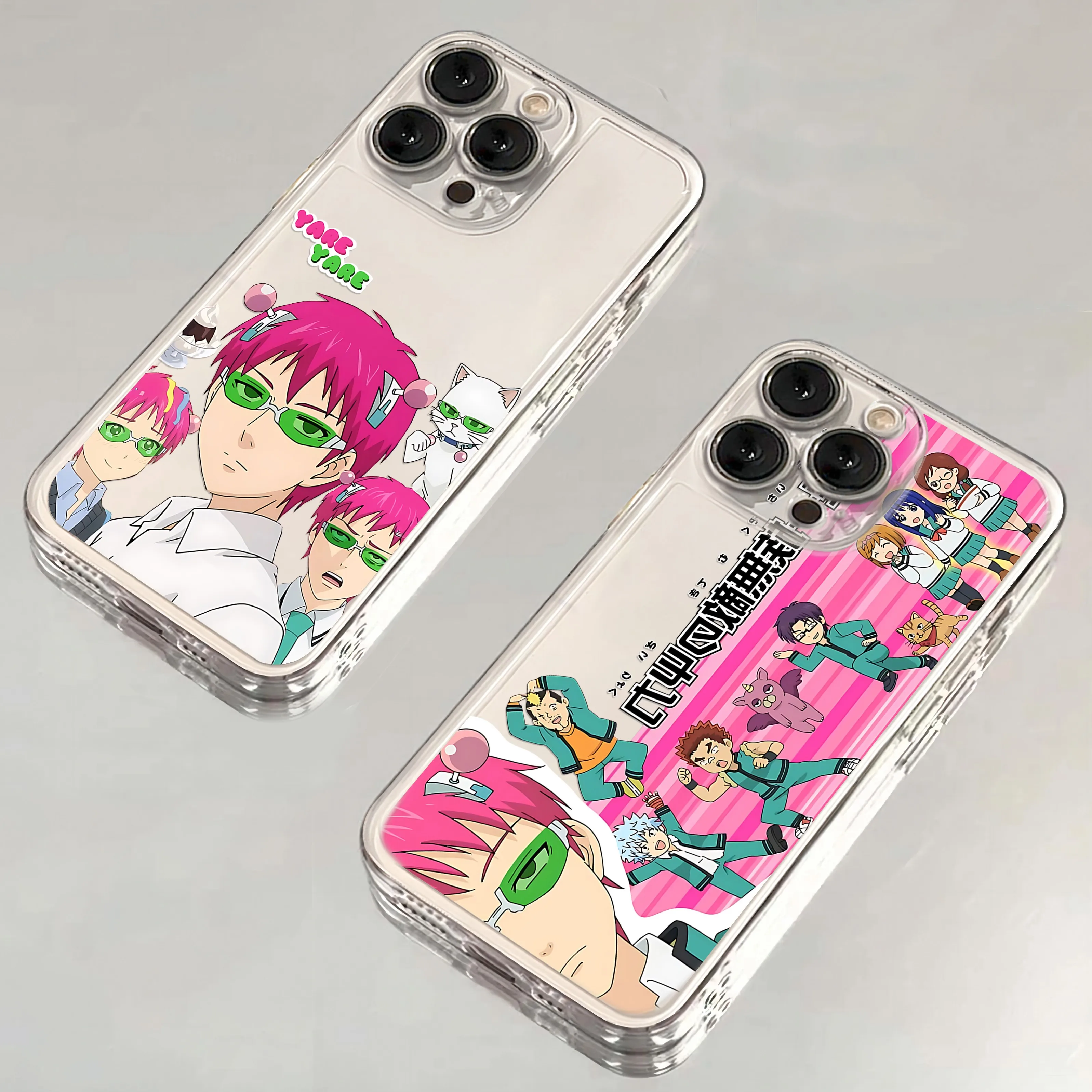 Saiki Kusuo coque de téléphone pour iPhone 16 15 14 13 12 11 Mini Pro Max X XR XSMax 7 8 Plus SE20 couverture transparente