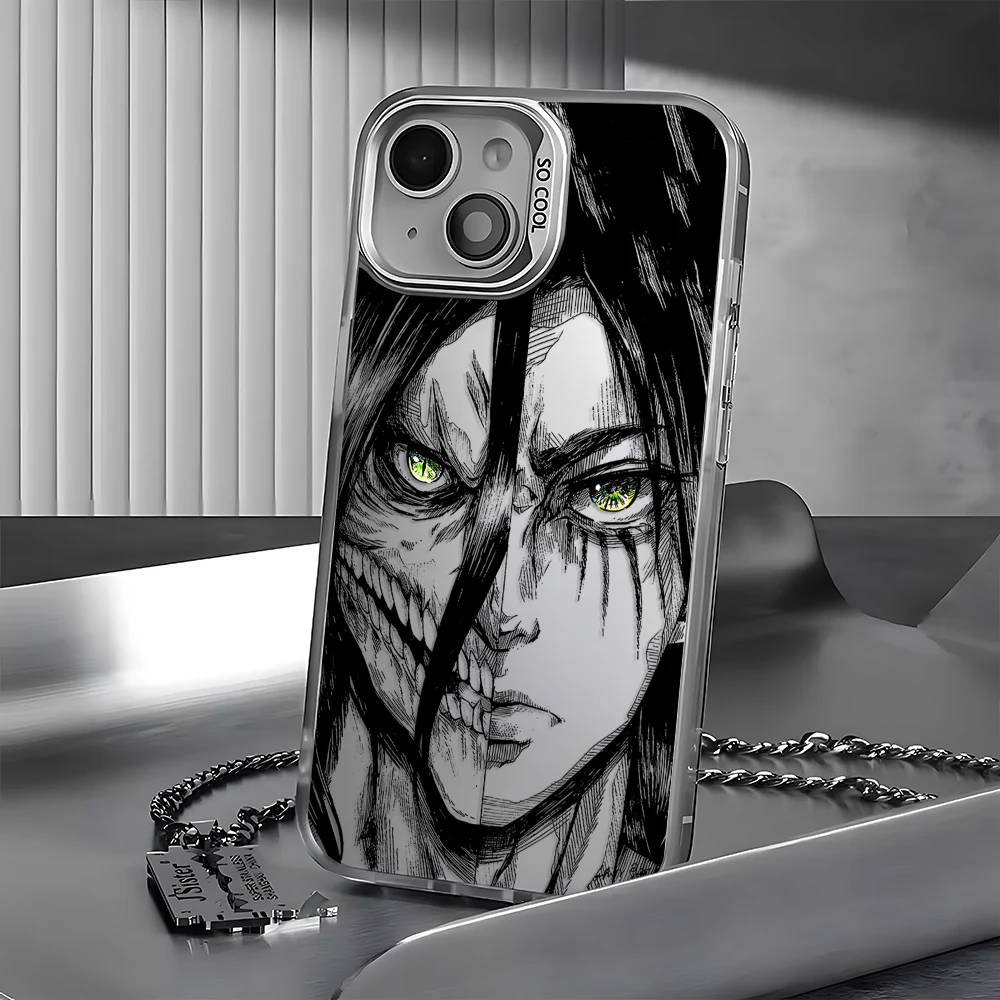 Coque de téléphone de luxe avec attaque sur Titan, étui Anti-chute pour iPhone 16e 16 15 14 13 12 11 mini Pro Max X XR XSMAX 8 7 Plus
