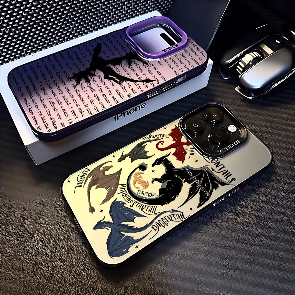 Dragon f-quatrième ailes nouvelle coque de téléphone pour IPhone 16e 16 15 14 13 12 11 Mini Pro Max X XR XSMAX 8 Plus Anti-chute couverture arrière mate
