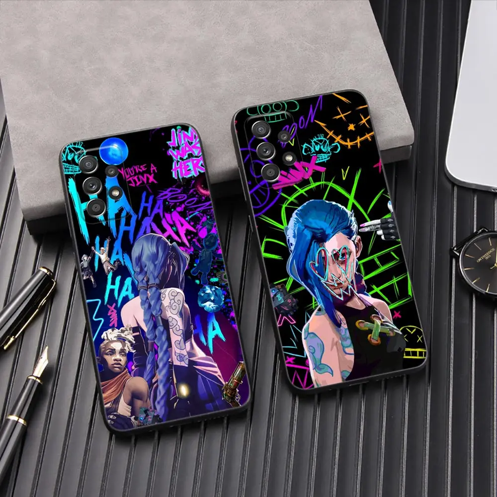 Jeu d'anime Arcane Jinxs Ekkos A56 pour Samsung Galaxy A56 A55 A36 A26 A16 A54 A52 A35 A34 A25 A21S A14 A06 coque de téléphone souple