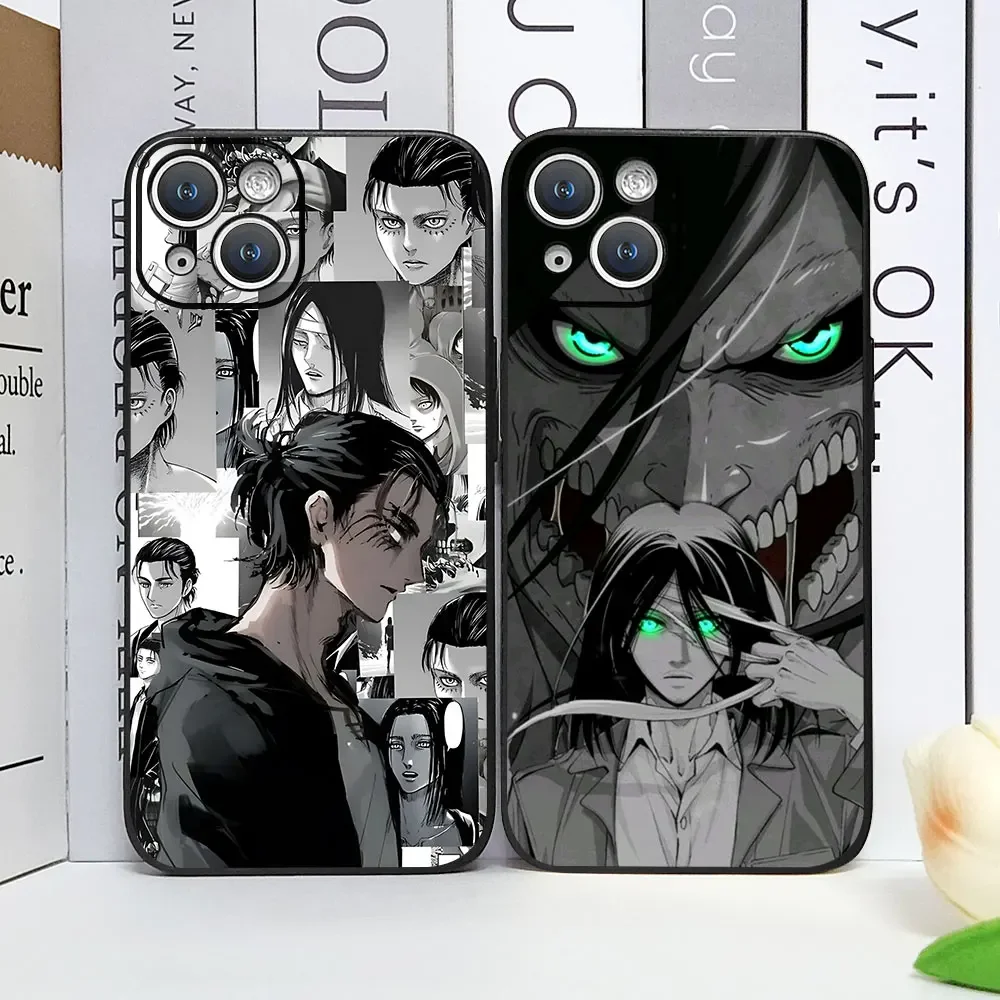 Coque de téléphone Attack on Titan pour iPhone, coques en silicone souple, anime japonais Allen, iPhone 16 Pro Max, iPhone 13, iPhone 12 Mini, iPhone 11 Pro, iPhone XS X, iPhone 8, iPhone 7, iPhone 14, iPhone 15 Plus
