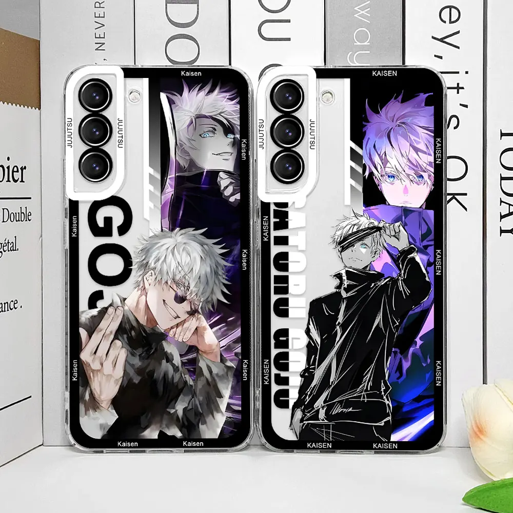 Coque de téléphone Jujutsu Kaisen Satoru Gojo Comics, étui souple transparent pour Samsung Galaxy A55 A54 A53 A51 A22 A32 A31 A13 5G