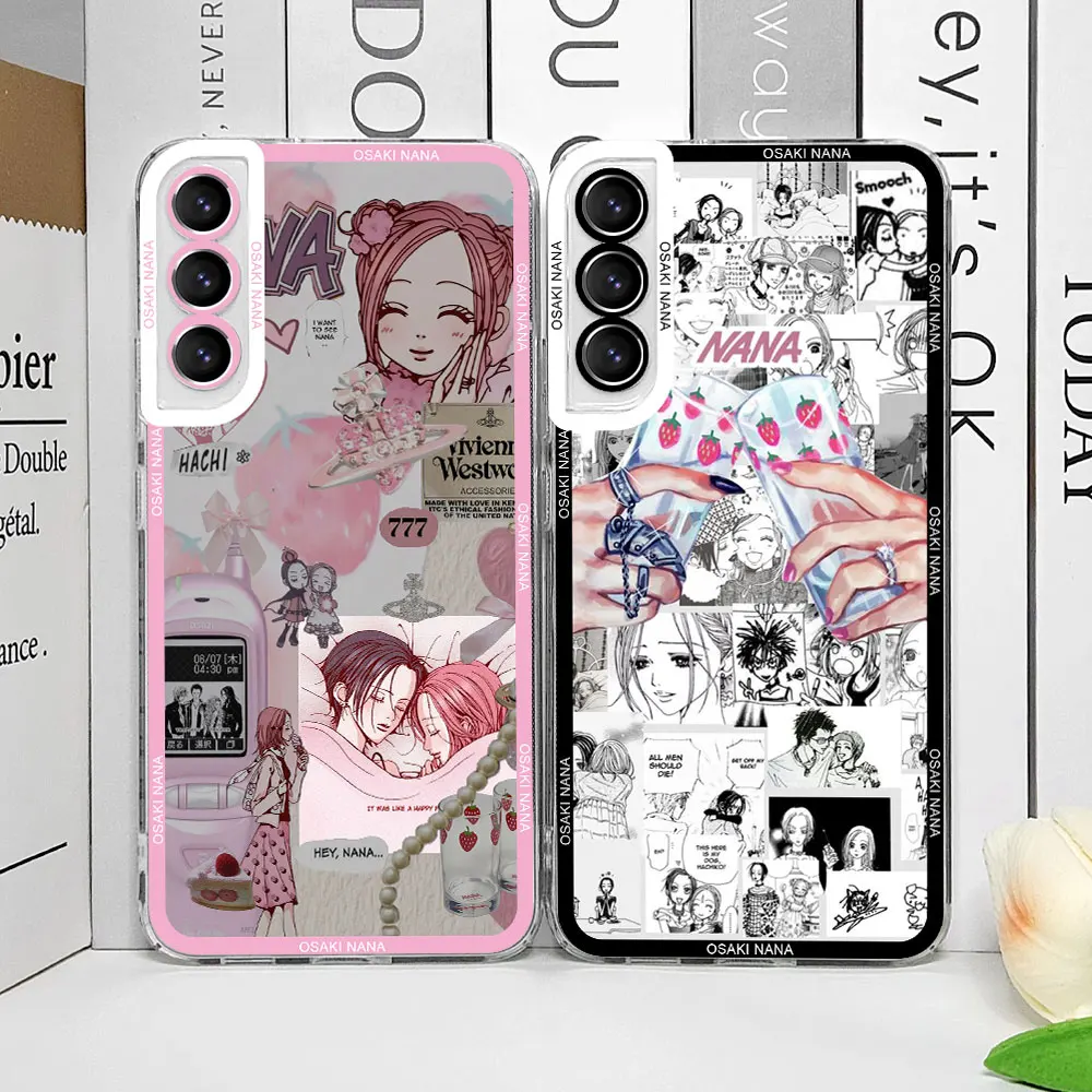 Coque de téléphone dessin animé Oosaki Nana, étui transparent pour Samsung Galaxy S23 S21 S25 Plus S24 Ultra FE 5G, Fundas