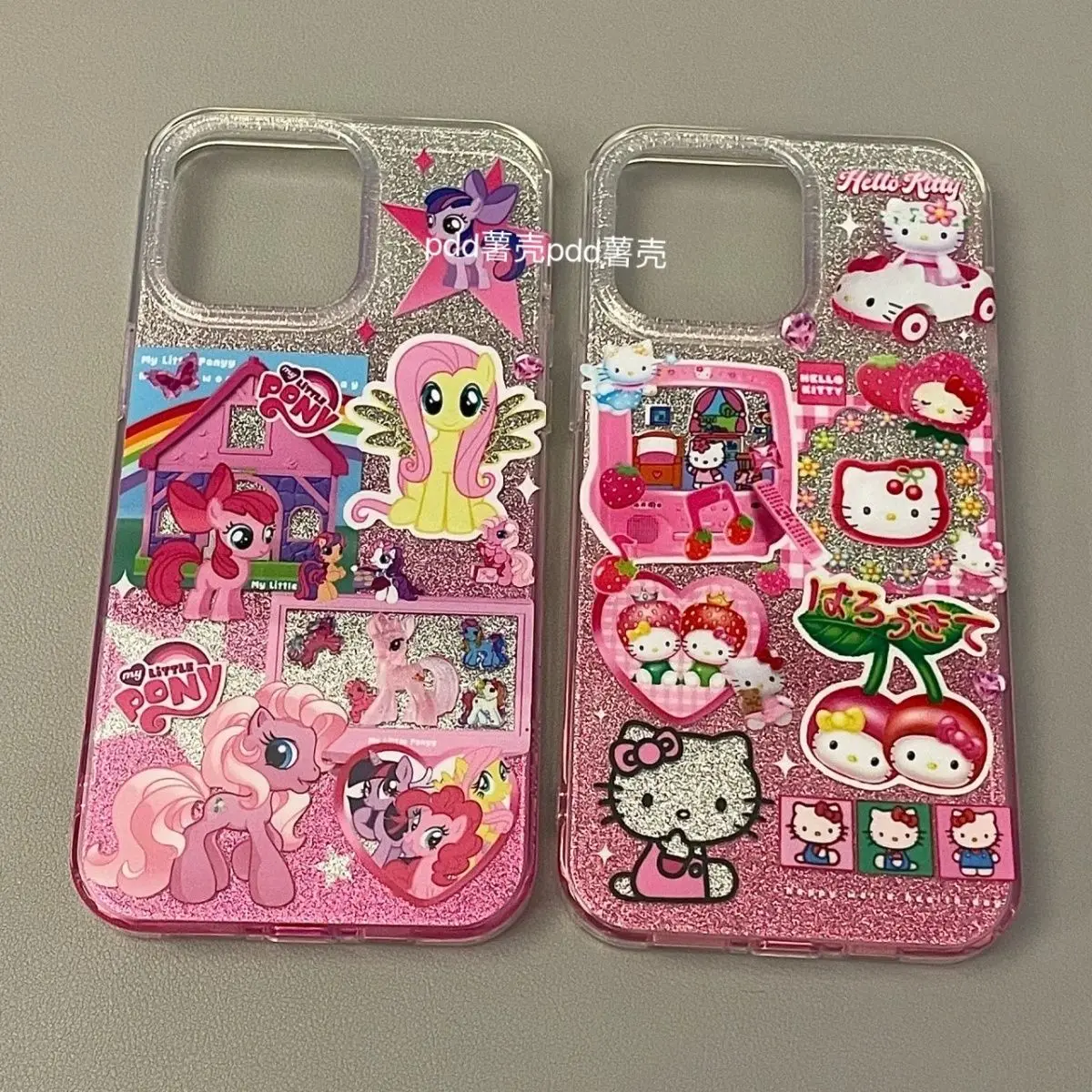 Coque de téléphone dessin animé My Little Pony Hello Kitty, étui mignon pour iPhone 16 15 14 13 12 11 Pro Max XR XS Max 7 8 Plus MINI Y2K