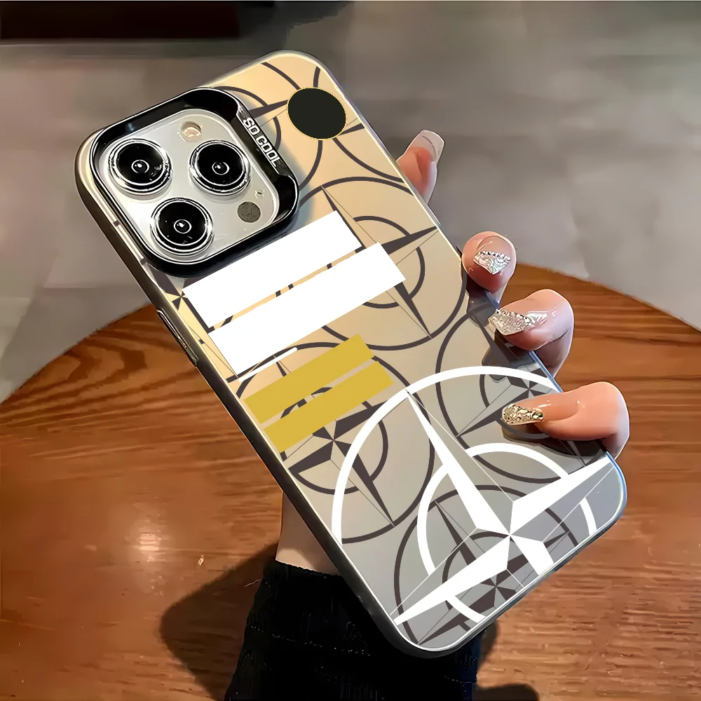 Coque de téléphone pour IPhone 16 Pro Max 15 14 13 12 XS Plus 11, couverture dégradée Laser aurore mate, pierre de luxe