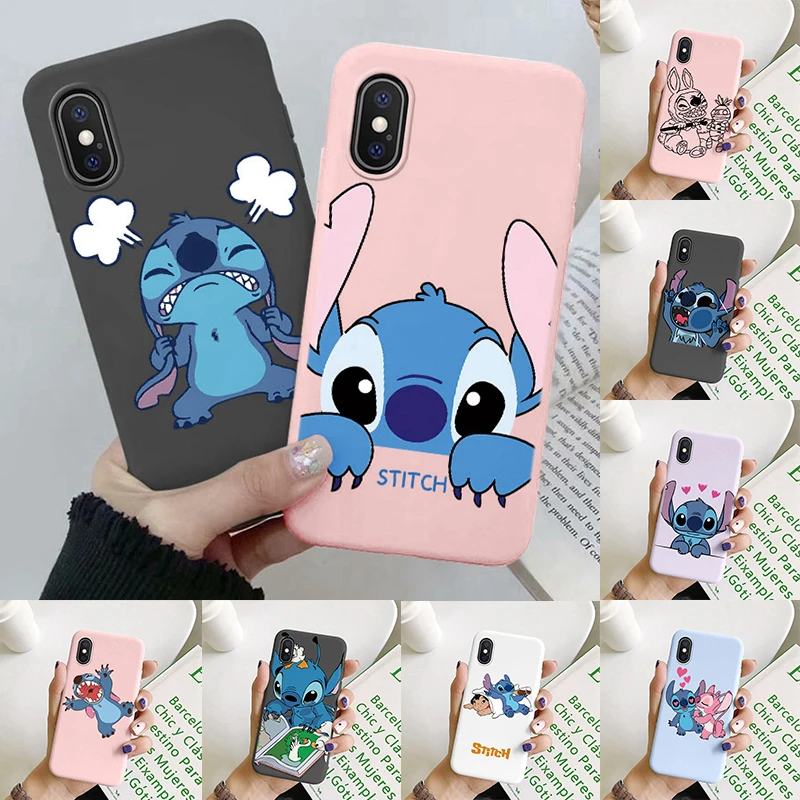 Étui Stitch pour iphone X XR XS Max housse de protection Anime dessin animé Silicone souple Funda pour iphoneX XSMA iphoneXR sacs pare-chocs Capa