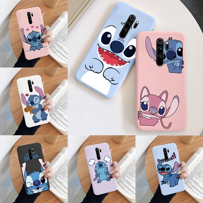 Lilo point coque de téléphone pour Redmi Note 8 8T Note8 Pro caméra protéger couverture souple Silicone mignon dessin animé Funda pour Redmi Note 8 Capa