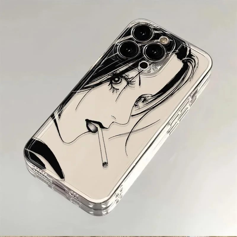 Coque de téléphone de luxe Oosaki Nana pour femmes, étui mignon pour iPhone 15 14 13 12 11 Pro Max XR XS Max 7 8 Plus MINI Y2K Cool Kawaii