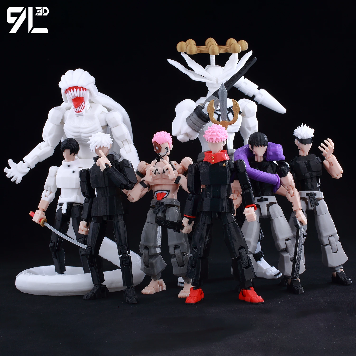 9L3D imprimé Anime Jujutsu Kaisen Sukuna Yuji Yuta Satoru Gojo chanceux factice 13 mobile Shapeshift figurines d'action Mannequin jouets