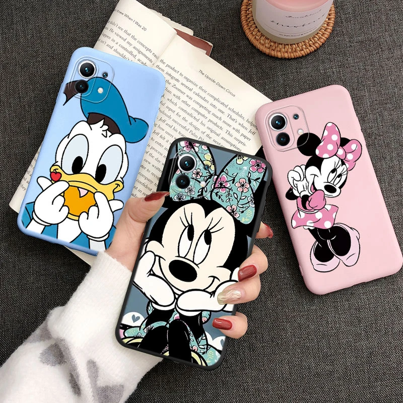 Donald Duck étui pour Xiaomi Mi 11 Lite couverture 11 Lite 5G NE Fundas mignon dessin animé Minnie Mickey Mouse TPU souple pour Xiaomi 11 Lite