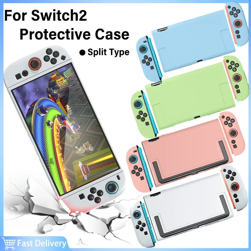 Coque souple en TPU fendue pour Nintendo Switch2, étui de protection rigide NS2, antichoc, accessoires