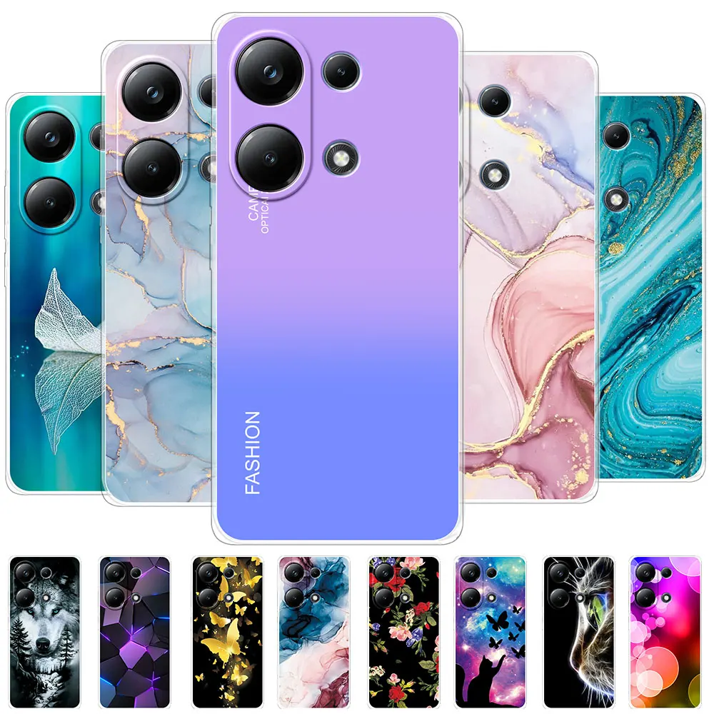 Pour Redmi Note 13 Pro étuis couverture pour Redmi Note 13 clair protéger Coque de téléphone en Silicone souple Funda ou Redmi Note 13 Pro Plus Coque