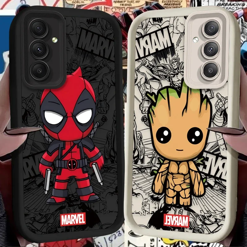 Marvel Spider Man Deadpool coque en silicone souple pour Samsung Galaxy S25 S24 S23 Ultra S22 S21 Plus FE 5G A54 A34 A14 A73 A53 A33 5G