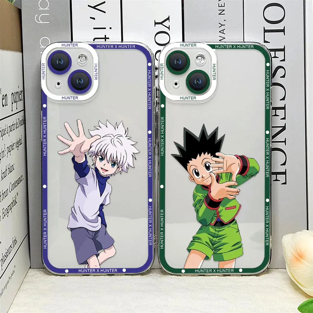 Coque de téléphone Anime Hisoka Hunter X Hunters, étui souple et Transparent pour IPhone 16 15 14 13 12 Mini 11 Pro Max X XR XS SE2 7 8 16Plus