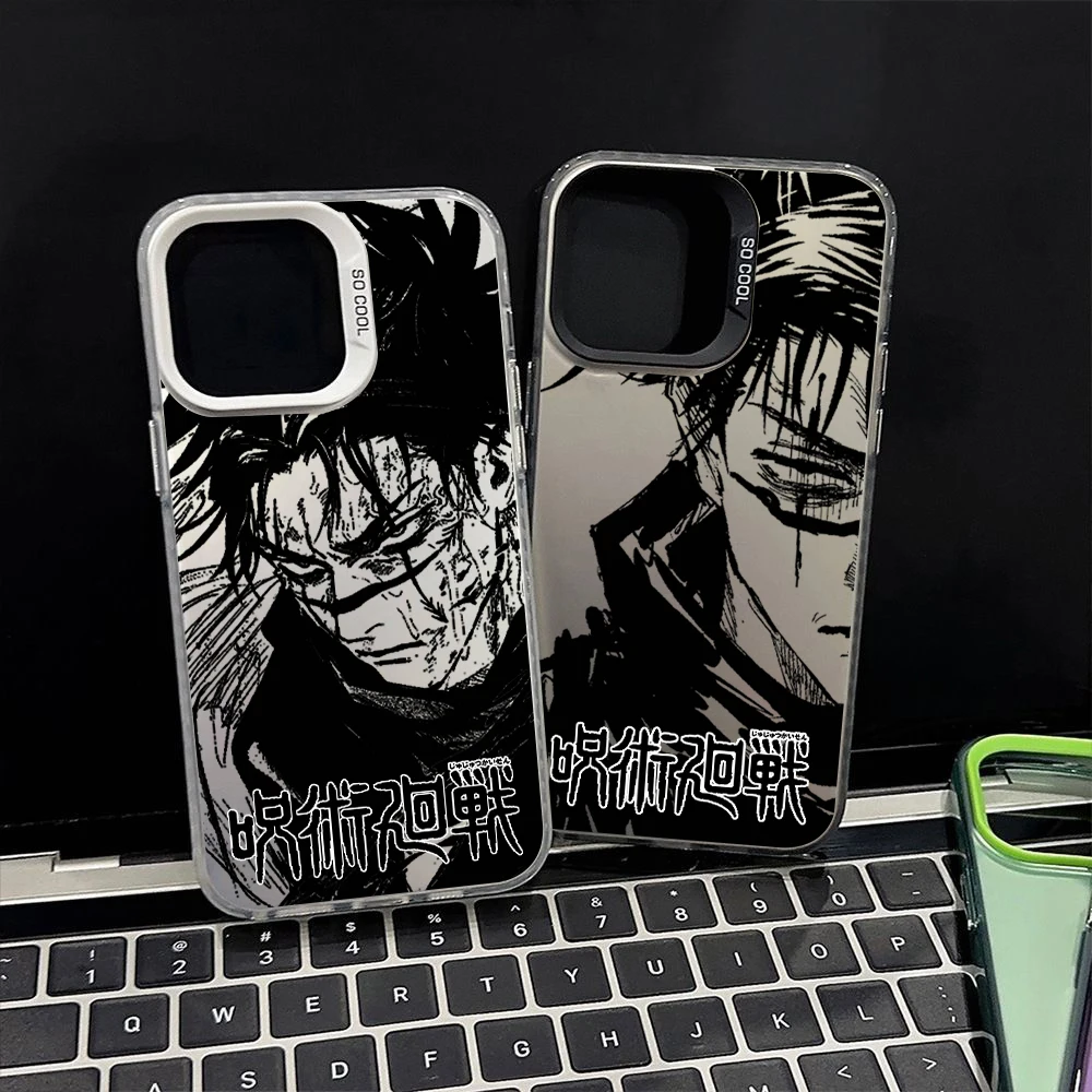 Jujutsu Kaisen Choso Anime pour Apple iPhone 15 14 13 12 11 X XS XR 8 7 Pro Max Plus coque de téléphone couleur argent mat