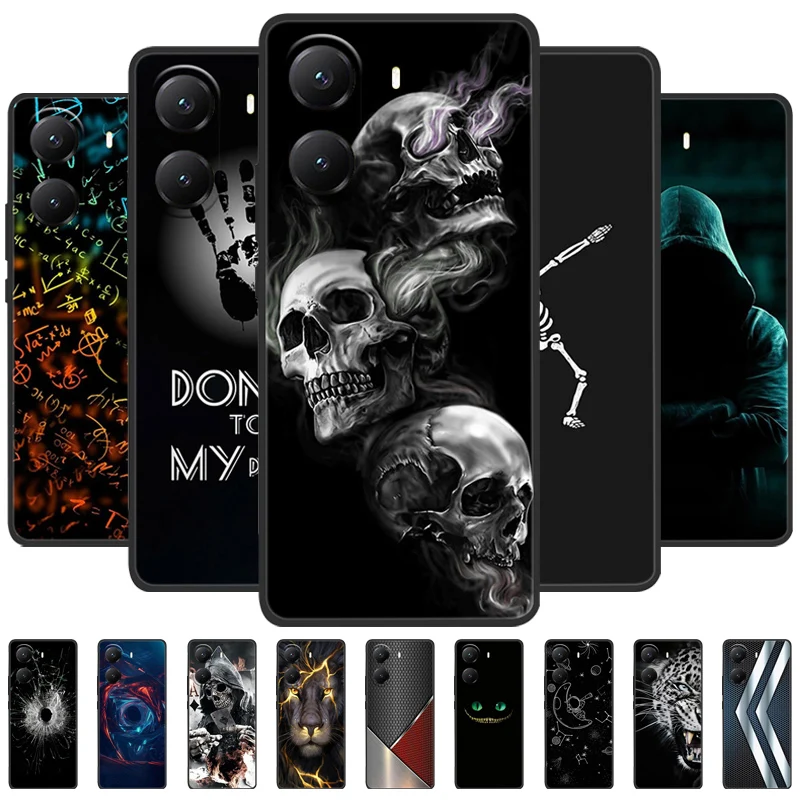 Coque en silicone souple pour Xiaomi POCO X7 Pro, coque de téléphone noire, coque arrière de discussion cool, Funda Capa, 2412DPC0AG