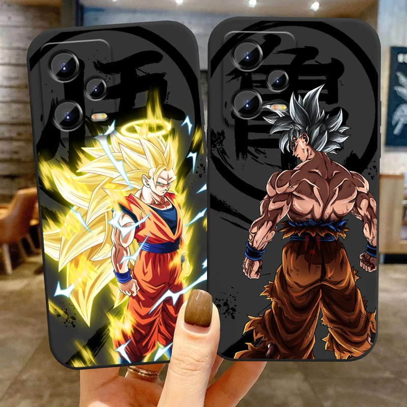 Coque de téléphone noire Art D-Dragon Ball Saisuperb, coque de téléphone de luxe pour Xiaomi Redmi Note 13, 12R, 12, 12S, Turbo 11, 11T, 11S, 10, 10S Pro Plus, 5G