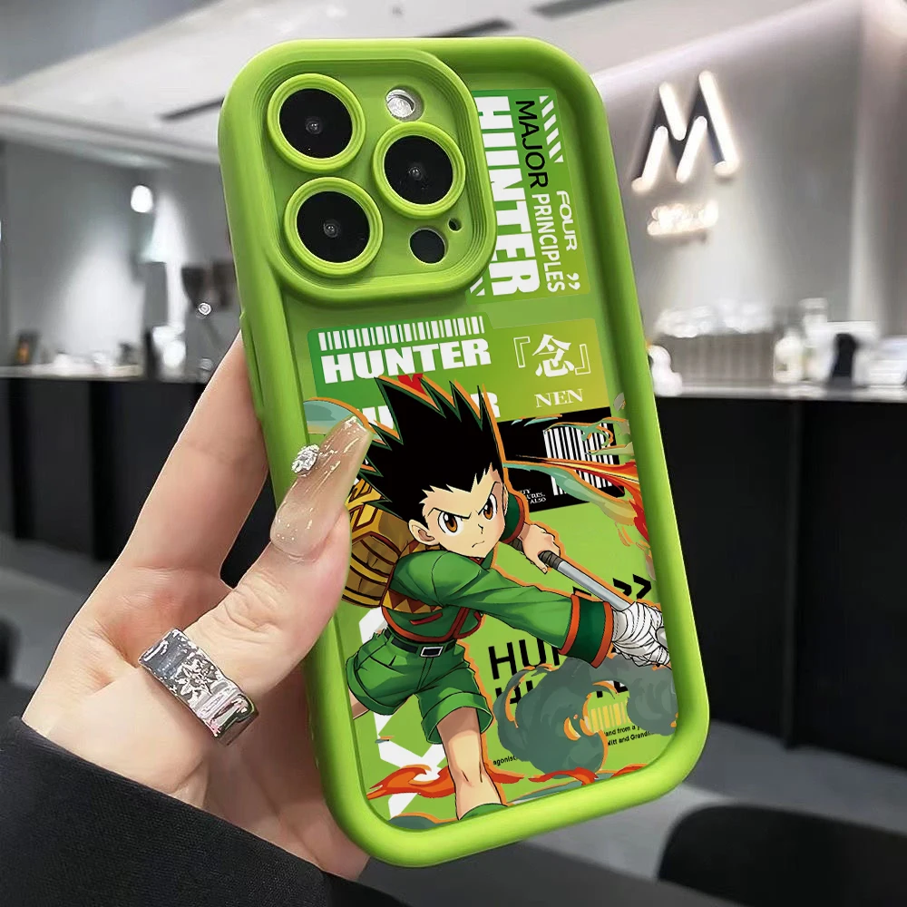 Coque de téléphone Hunter Gon Killua Hisoka, étui souple en TPU pour iPhone 16 15 14 Plus 13 12 11 iPhone16 Pro Max Xs XR 8 7