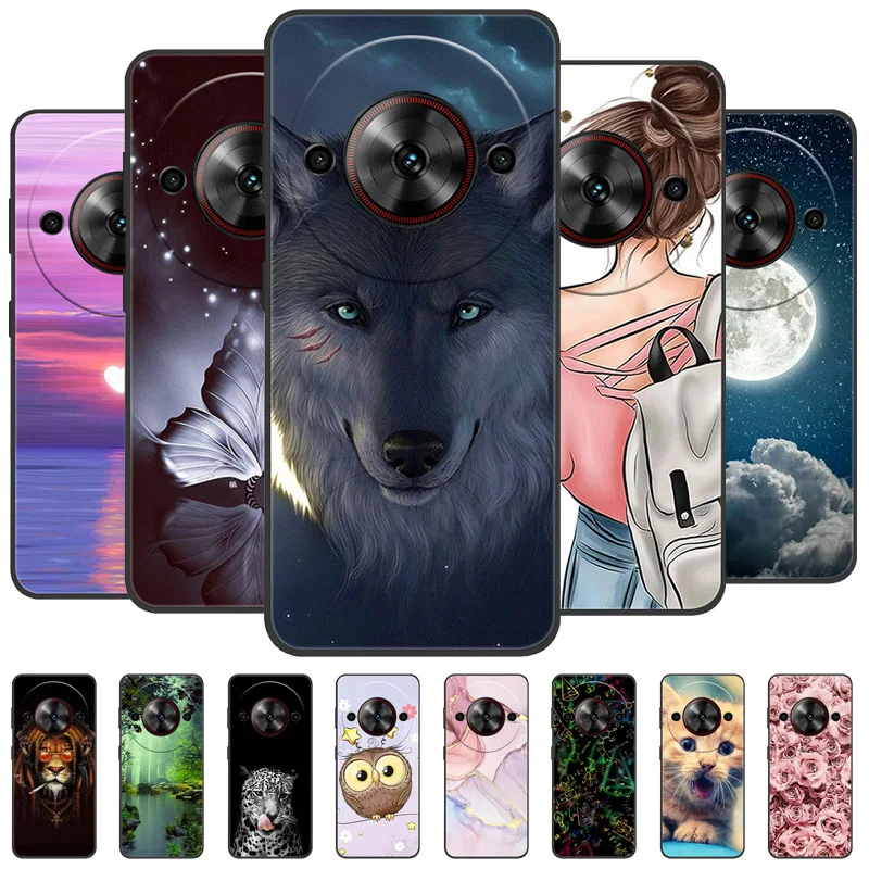 Pour ZTE Blade A75 5G housse pour BladeA75 5G Silicone souple marbre noir Coque pare-chocs pour ZTE Blade A75 A 75 5G protection