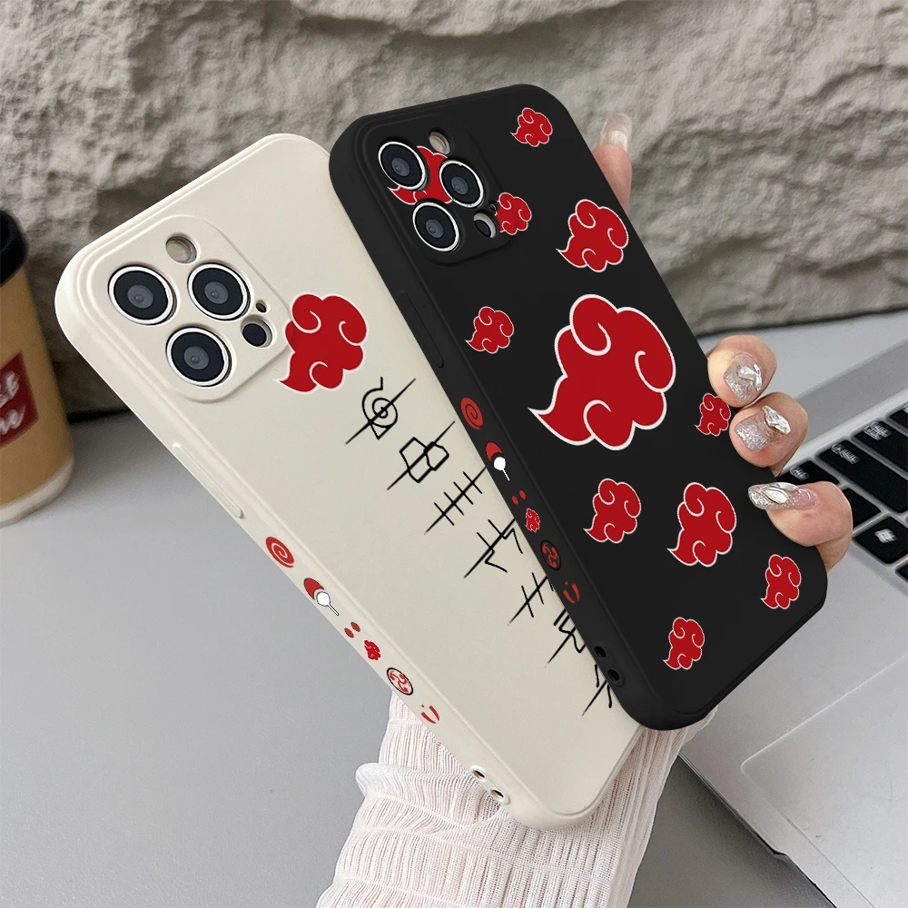Coque de téléphone Akatsukies Cloud chaude pour iPhone 16 15 14 Plus 13 12 Mini 11 Pro Max X Xs XR 7 8 bord droit couverture en Silicone souple TPU