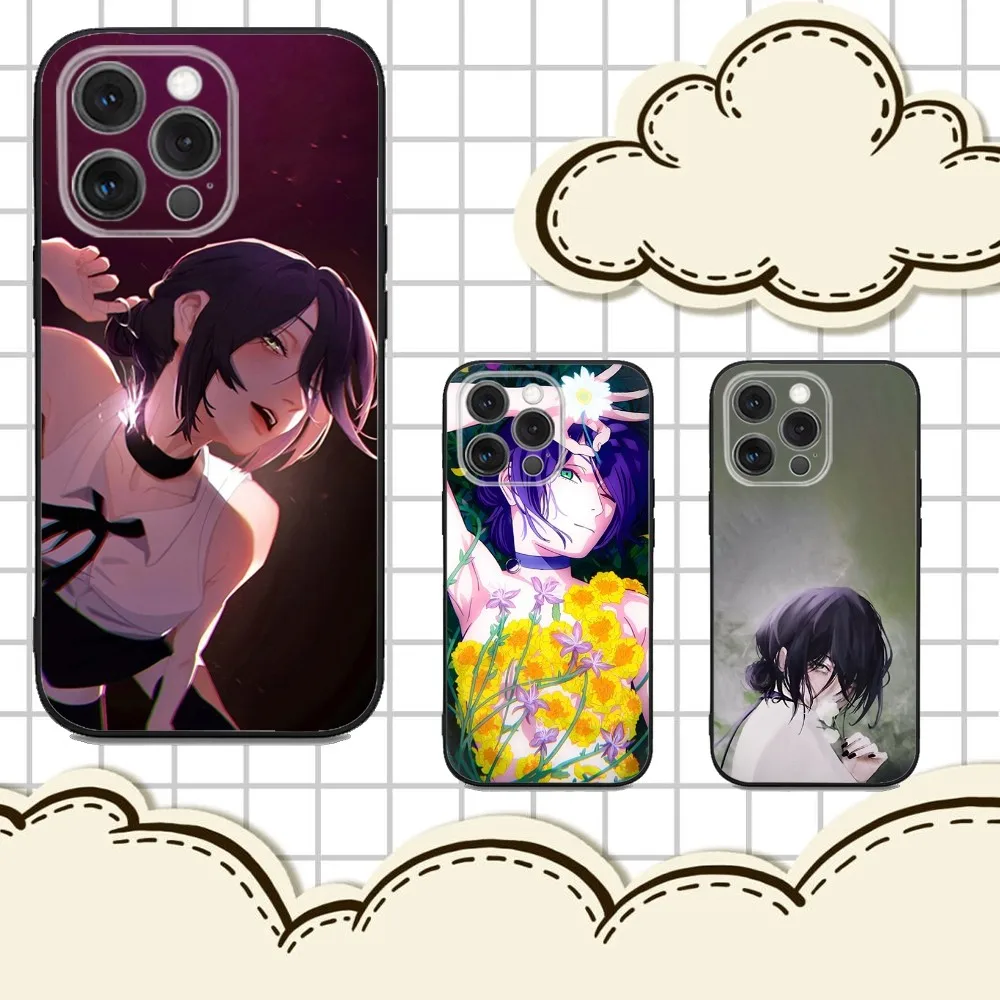 Coque de téléphone C-Chainsaw Man R-Reze pour iPhone 16e,16,15,14,13,12,11,Pro,X,XS,Max,XR,Plus,Mini, coque noire souple