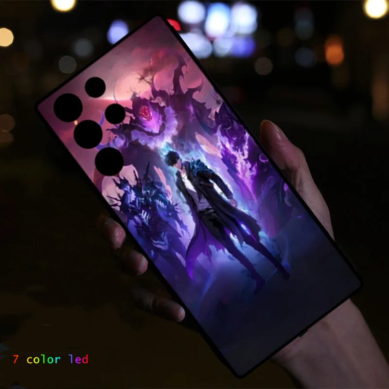 Solo nivels – coque de téléphone Flash LED, Design Cool, pour ZTE Nubia RedMagic 10 9 8 S 9S Pro Plus Pro +, housse lumineuse, Funda Anime