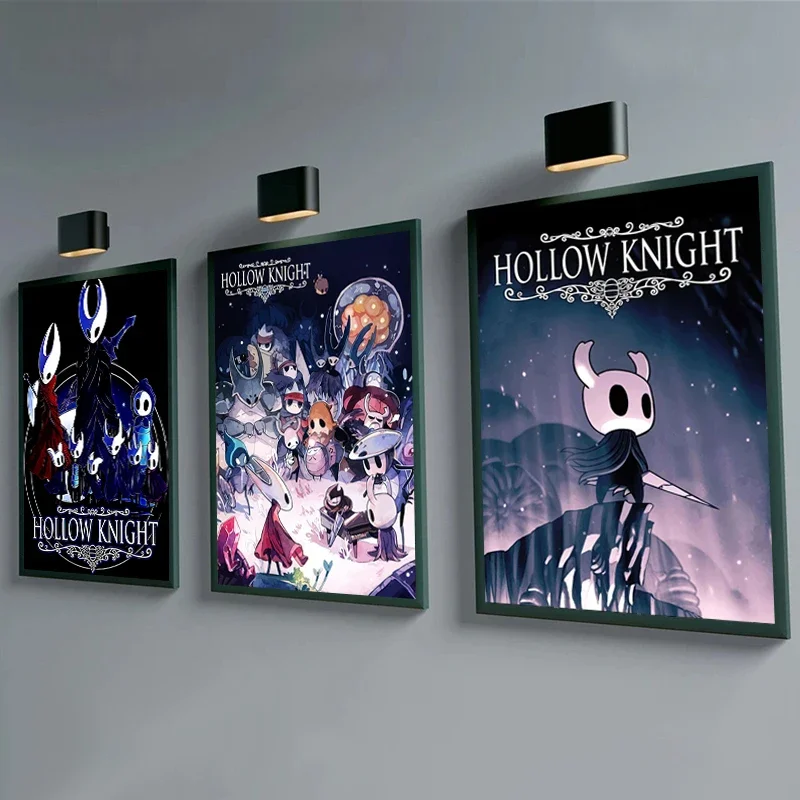 Peinture de jeu vidéo Hollow Knight pour enfants, affiches de jeu Anime imprimées sur toile, images d'art murales pour décoration de salon