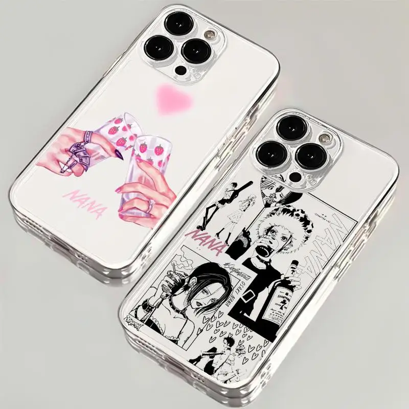 Cool Girl Oosaki Nana – coque de téléphone transparente, dessin animé japonais, pour iPhone 16 15 14 13 12 11 Pro Max XR Plus