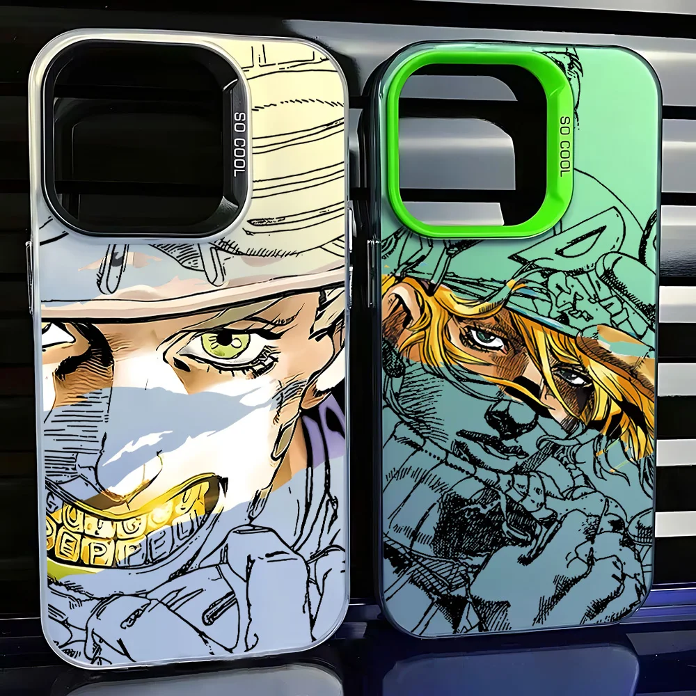 Coque de téléphone Gyro Zeppeli Jojo Steel Ball Run, étui mat Anti-chute pour iPhone 16 15 14 13 12 11 mini Pro Max X XR XSMAX 8 7 Plus