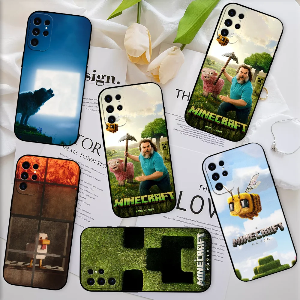 Dessin animé mignon comédie A m-minecrafts film coque de téléphone FUNDA pour Samsung S25 S24 S23 S22 S21 S20 A56 A55 FE ULTRA PLUS 4G5G souple