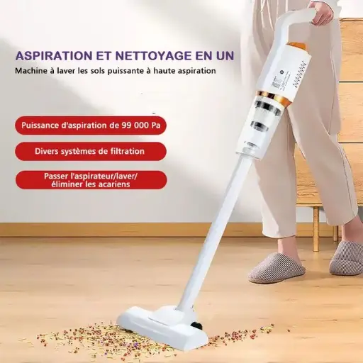 3 En 1 Sans Fil Aspirateur Portable Trois Têtes Blanc