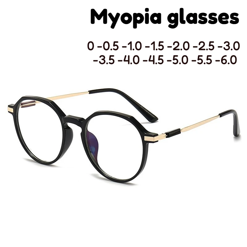 Lunettes rondes Anti-lumière bleue pour femmes et hommes, monture TR90, optique ultralégère, sur Prescription, Vintage, pour myopie