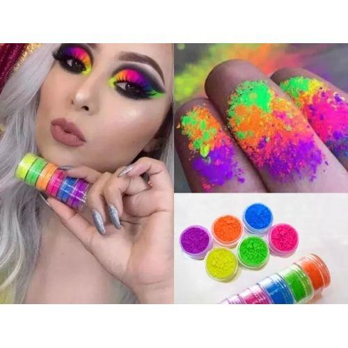 Premium Fard à Paupières Maquillage Poudre Pigments 6 Couleurs