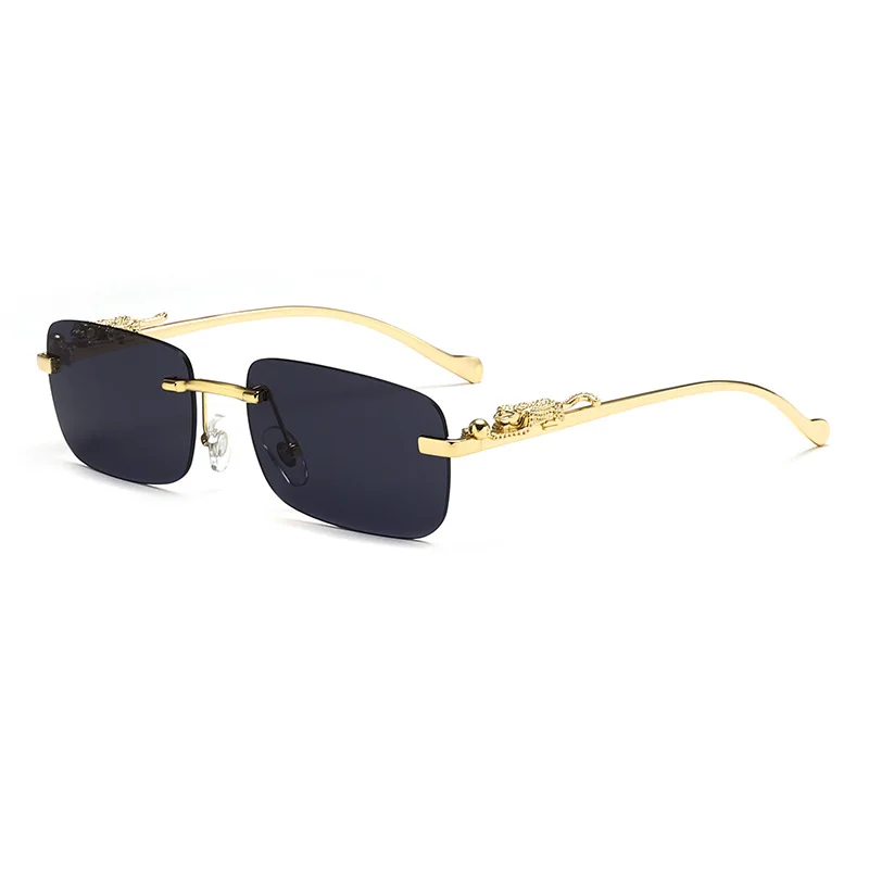 Grand carré or sans monture myopie lunettes pour hommes femmes Anti lumière bleue fini myope lunettes Prescription cadre gafas