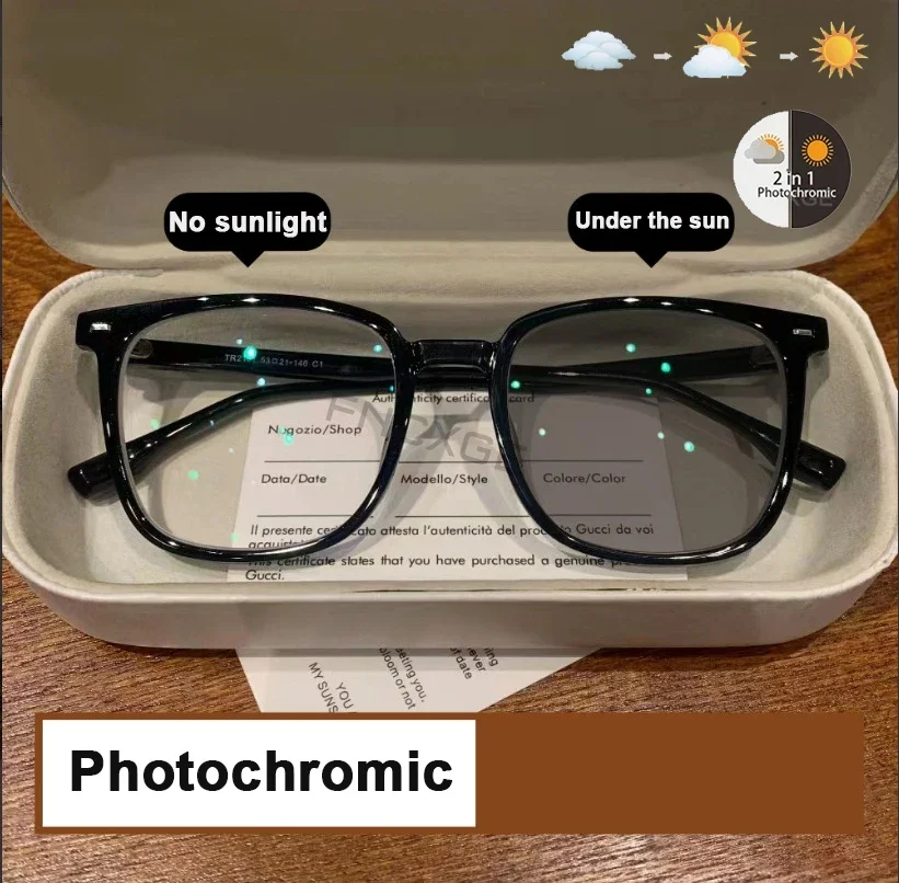Lunettes de myopie surdimensionnées à monture en Grain de bois pour femmes et hommes, blocage de la lumière bleue, pour ordinateur, myope, moins dioptries 0 à-4.0
