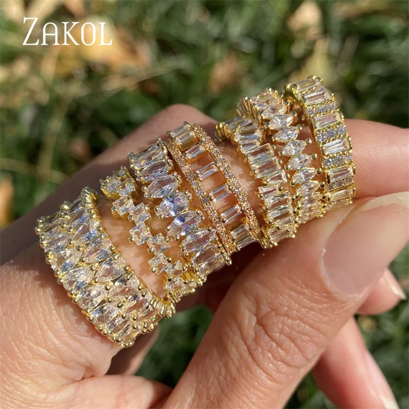 ZAKadvocate-Bague Ovale en Or pour Femme, Bijoux de ixde Mariage, Document d'Éternité, Géométrie Cubique, Contre-indiqué, Mode